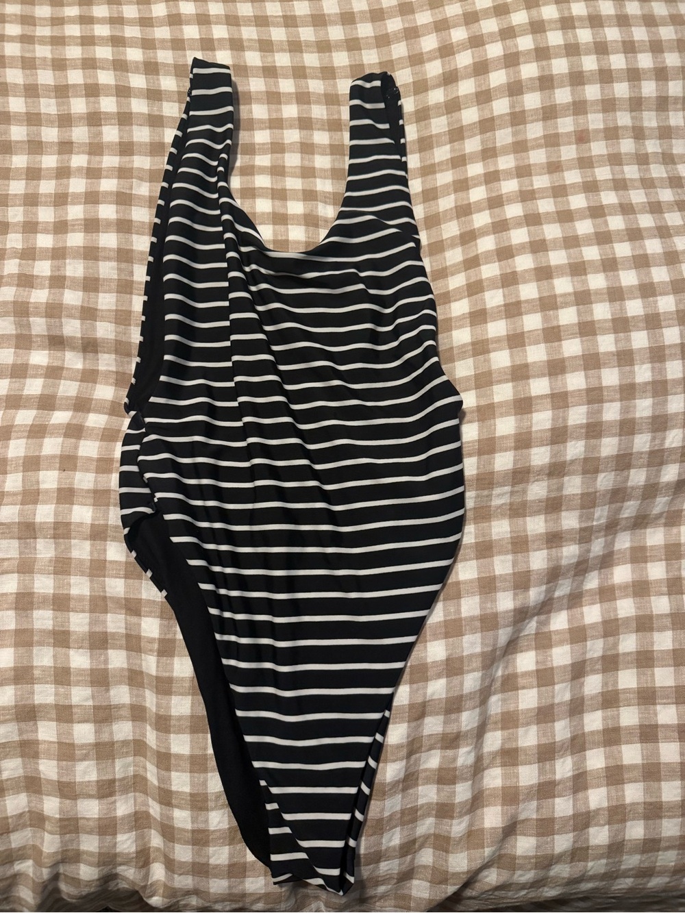 Aerie black and white stripe one piece